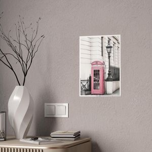  Poster London Rose Le Chic Britannique Intemporel  : Premium Autocollant A4 MULTICOLORS Vinyle Haute Définition Déco Sans Limite (Toutes Surfaces)