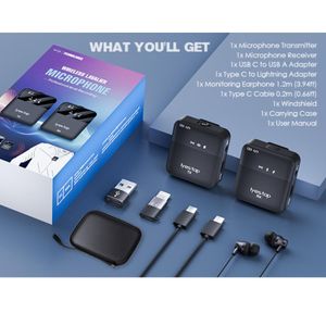 Microphone Micro Cravate Sans Fil iyes.top (1 Émetteur / 1 Récepteur) – Qualité Pro 