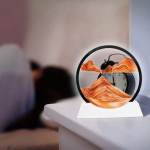Petit Lampe de Table à LED 3D Art de Sable Mobile pour Chambre et Bureau