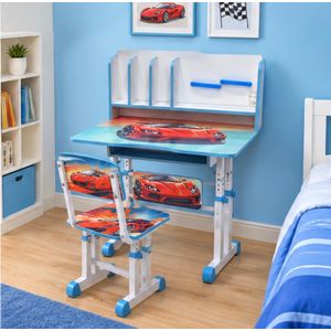 Ensemble Bureau et Chaise Réglable pour Enfant – bleu
