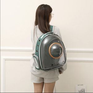 General Sac à Dos Transparent pour Chat et Petit Chien – Capsule Astronaute Panoramique 180°, Respirant, Léger, Idéal Voyage Avion Voiture Vétérinaire – Vert