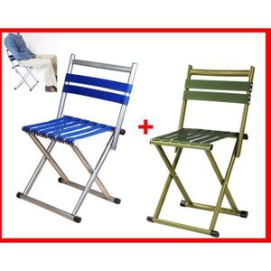 Pack de 2 Chaises Pliantes pour la Plage,le Camping,le Pique-Nique et la Détente
