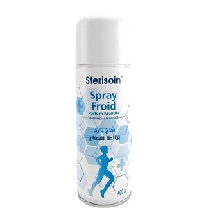 Sterisoin Spray Froid - Menthe Rafraîchissante - Soulagement Musculaire & Articulaire - Spray 400ml