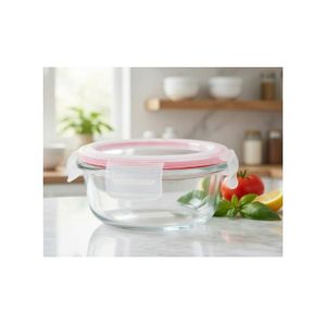 Boîte de stockage en verre transparente, adaptée au micro-ondes et au four