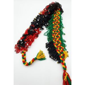 Ceinture Traditionnelle en Laine et Sequins (Mouzoun) - Fait Main (Khenifra) - Multicoleure