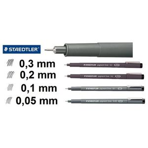 12 feutres noirs pour dessin technique Staedtler