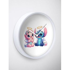 ساعة حائط ديكور نموذج ستيتش وأنجل الحب 4 للمنزل والغرف