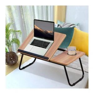 Table de Lit pour Ordinateur Portable avec Porte-Boisson pour Canapé ,Bureau,voyage