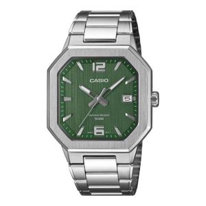 Casio  MTP-B195d-3AV - Design octogonal moderne et son cadran vert texturé cette belle montre classique pour hommes -