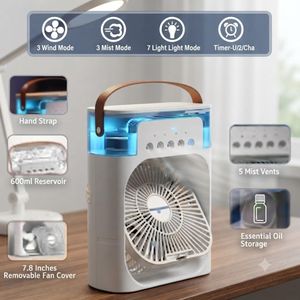 ventilateur Mini climatiseur mobile couleur aléatoires 10W 26cm/20cm/H9cm-1er choix