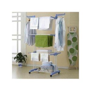 Sèche linge étendoir pliable ailes latérales sur 3 niveaux