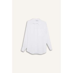 Defacto قميص كم طويل اوفر سايز بياقة قميص