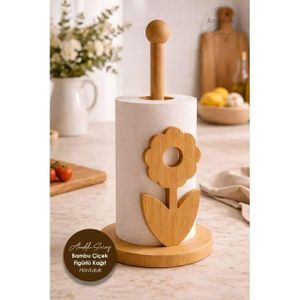 Porte-Essuie-Tout en Bambou – Élégance Naturelle pour Votre Cuisine