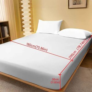 Ensemble Drap-housse 200x180 + 2 taie d'oreiller  , housse de matelas douce et respirante, tout autour avec élastique