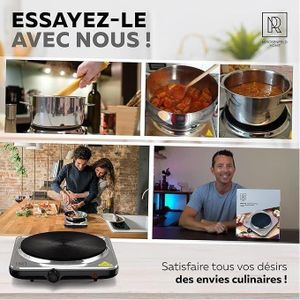 Plaque de cuisson portable en Inox, Réchaud électrique 1 feux