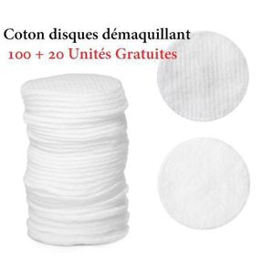 Coton Disques Doux, Démaquillant Yeux et Visage Sensibles 120 Unités
