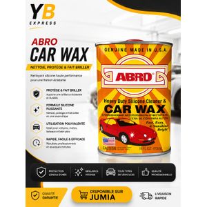 ABRO Heavy Duty Silicone Car Wax 473ml – Cire de Voiture au Silicone – Nettoie, Protège et Fait Briller – Made in U.S.A.