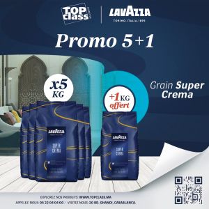 Lavazza café en grains super crema, sac de 1 kg sur