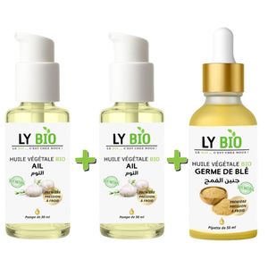 LY BIO PACK 2 X HUILE AIL 50ML - POMPE + HUILE GERME DE BLE 50ML - PIPETTE