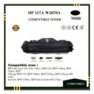 117A W2070A TONER COMPATIBLE AVEC Hp Color Laser 150A 150nw  Pro 178nw MFP 178 179
