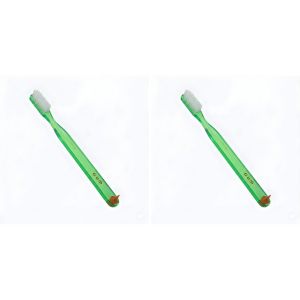 Gum Lot de 2 - Brosse à Dent Classique Souple 411 - Hygiène Bucco-Dentaire Douce