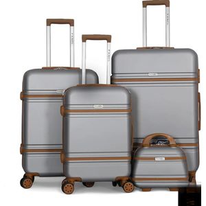 Set de valises de voyage 4 pièces L 28/M 24/S 20/BC 12. de tailles différentes du plus grand au plus petit – ensemble pratique et élégant pour tous les besoins de voyage avec un design robuste, léger et facile à ranger