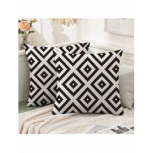 2 Pièces Housse de coussin à motif géométrique 45 x 45 cm