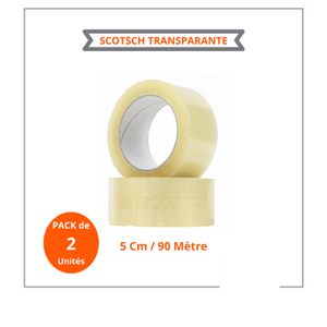 Generic Lot de 6 Rouleaux de scotch Adhésif transparent pour emballage 6  pièces 50 m à prix pas cher