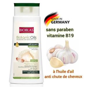 BIOBLAS Botanic oils / shampoing anti chute à l'huile d'ail / 400 ml