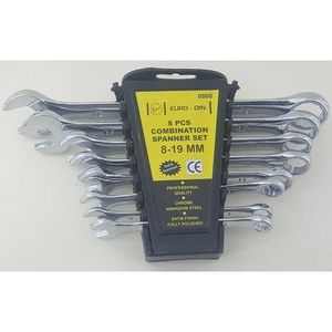 مجموعة من 8 مفاتيح ربط مجموعة 8 مم - 19 مم 8 قطع مجموعة
