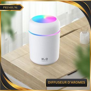 300ml Diffuseur d'Huiles Essentielles Aromathérapie-Humidificateur Portable  Ultrasonique Brume Fraîche Arôme-Diffuseur de Parfum