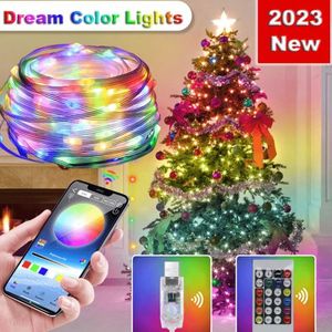 Acheter Guirlande lumineuse LED avec application Bluetooth télécommande  RGBIC Dream Color USB LED guirlande lumineuse fête mariage intérieur  décoration de Noël lumière de jardin