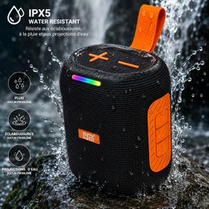 Enceinte Bluetooth Portable Sans Fil Étanche IPX5 – Haut-Parleur Puissant avec RGB, Bluetooth 5.3, Batterie Longue Durée, Compatible Android & iPhone