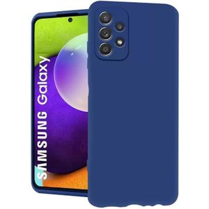 Coque Samsung Galaxy A73 5G bleu en Silicone Liquide – Protection Antichoc et Anti-Rayures