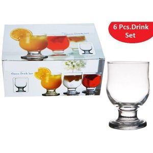Verres transparents, 6 Bols pour ice crème jus limonade salades et Fruits 240 ml