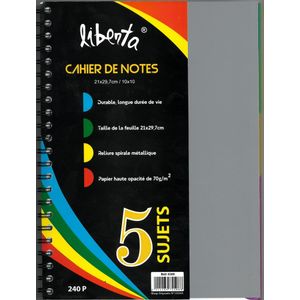 CAHIER - MINTRA- A SPIRALES PETITS CARREAUX 100P - A4 - LOT DE 5 CAHIERS  (LSCAH001) à 50,00 MAD -  MAROC