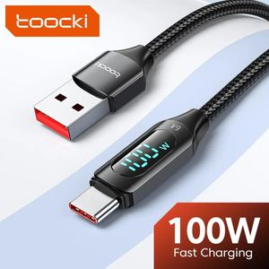 Toocki 100W USB Type C câble pour Huawei Honor Xiaomi Samsung Super Charge Charge Charge rapide USB C chargeur câble de données fil cordon 