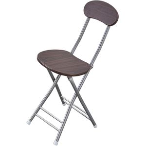 Tabouret de Bar Pliant Rond – Chaise Haute Compacte en Bois Naturel avec Assise Rembourrée