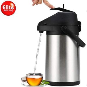 Elite Distributeur de café chaud et froid 4 litres, thermos en acier inoxydable, bouteille d'eau isotherme