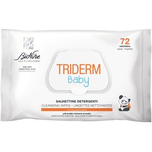 Bionike Triderm Baby  Lingettes Nettoyantes Apaisantes Pour Bébé – Paquet de 72 Lingettes BIO