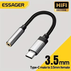ESSAGER Câble AUX de C à 3,5 mm Compatible iPhone 15/14/13/12/11 Pro Max, Samsung, MacBook, Smartphones Android - Câble Audio Basse Tension avec Connecteur Mâle à Femelle