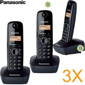 Panasonic KX-TG1611 téléphone Téléphone DECT Noir Identification