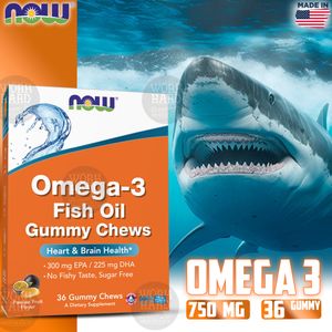 Now Foods Omega-3 Fish Oil Orange Passion Fruit Flavor, 36 Gummy Chews
