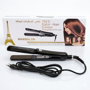 maxisalon Lisseur Cheveux Professionnel 750°C - Fer à Lisser & Boucler - Haute Performance - Plaque Cheveux fer à lisser professionnelle