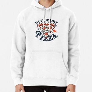 Sweat-shirt à capuche Hoodie Motif  Illustration drôle de tranche de pizza avec coeur d'amour Saint Valentine day