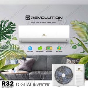 REVOLUTiON Galaxy Climatiseur Inverter 9000 BTU Affichage Digital, Fonction Plasma, Économie d’énergie, RE9000BTUINV 