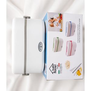 Lunch Box Chauffante Électrique Portable – 2 Récipients Inox 1 L – Enfants et adultes 23/12/H14 cm-