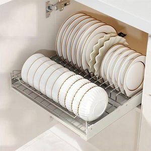 Armoire à panier nervuré, rangement de type MELType, assiette à bol T1, vidange T1, rangement de vaisselle de cuisine, étagère à bol en acier inoxydable