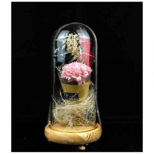 Cloche en verre avec socle : livraison par Flowers Maroc