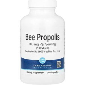 Lake Avenue Nutrition  بروبوليس النحل، 1000 ملجم، مستخلص مركز من عكبر النحل، 240 كبسولة نباتية